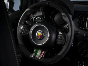 FIAT 500 ABARTH Steering Wheel Lower Center Trim Piece - Carbon Fiber - EU Model - Italian Theme